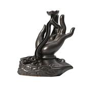 IUokLU Incense Burner Backflow Incense Burner Ceramic Incense Censer Buddha Hand Waterfall Incense Holder Lotus Incense Cone Holder Office Yoga Teahouse Home Decor Incense Holder