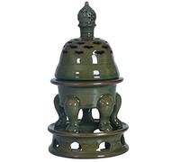 IUokLU Incense Burner Ceramic Incense Burner with Lid, Incense Holder Censer for Cone/Coil/Sticks, Porcelain Censer Holder, Home Office Teahouse Yoga Temple Decor Incense Holder