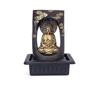 IUokLU Indoor Waterfall Fountain Tabletop Water Fountain Small Buddha Water Fountain Creative Office Circulating Water Zen Water Fountain Indoor Zen Home Decor or Gift Tabletop cor (C)