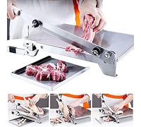 IUokLU Manual Frozen Meat Slicer,Stainless Steel Bone Cutter Machine,Commercial Beef Mutton Roll Cutting Slicers,Adjustable Thickness for Meat