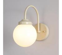 IUokLU Modern Milk Glass Wall Lamp Mid Century Sconce Hallway Wall Light Gooseneck Farmhouse Kitchen Light Fixtures Over Sink for Bedroom Living Room Study Room,