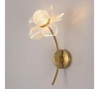 IUokLU Modern Nordic Flower Wall Sconce Creative Gold Bedroom Light with 3 Color Modes Mid-Century Minimalist Design for Hallway Living Room Stairs and Balcony,One Color-B