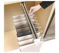 IUokLU Pull Out Trousers Rack,Extendable Trouser Hanger 30-80cm,Pull Out Closet Valet Rod,for Wardrobe Closet Bathroom Cabinet,Save Space,Loading Capacity 25 Kg(450mm)