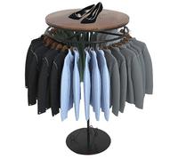 IUokLU Round Clothing Rack,Walnut Wood Clothes Rack,Rotating Clothes Display Rack Circle,Clothing Garment Rack With Topper,Freestanding Clothes Racks Coat Rack For Hanging Cloth(Black-70 * 150Cm)