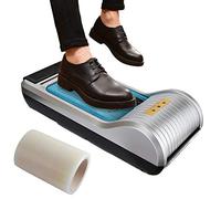 IUokLU Shoe Cover Machine Automatic Foil Covering Device,1 Roll Membrane Automatic Shoe Cover Dispenser,Suitable for household use, Red（Silver）