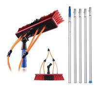 IUokLU Solar Panel Cleaning Kit Extendable Cleaner with 8m Pole for Conservatory Roof and Windows 30CM Brush Head for Efficient Cleaning(30cm Silber 1 1 count)