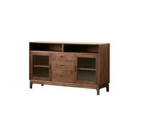 IUokLU Storage Cabinets 150x45x90cm Solid Wood Entrance Storage Table, Simple Tableware Rack For Home Kitchen, Living Room Wall Furniture Bar Cabinet