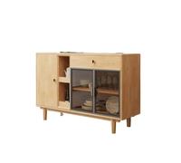 IUokLU Storage Cabinets Simple Modern Solid Wood Dining Sideboard Kitchen Storage Cabinet Nordic Living Room Tea Bar Cabinet(B-120CMX40CMX85CM)