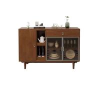 IUokLU Storage Cabinets Simple Modern Solid Wood Dining Sideboard Kitchen Storage Cabinet Nordic Living Room Tea Bar Cabinet(A-120CMX40CMX85CM)