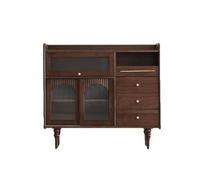 IUokLU Storage Cabinets Solid Wood Buffet Cabinets are Now Sideboard Kitchen Storage Suitable for Cafes, Restaurants, and Corridors Bar Cabinet(M:130x40x100cm)