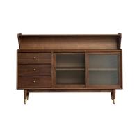 IUokLU Storage Cabinets Solid Wood Simple Sideboard Chinese Buffet Cabinet Living Room Storage With Drawers Suitable for Cafe Kitchen Bar Cabinet(M:160 * 40 * 100cm)