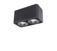 IUokLU Surface Mounted Downlight Double-Head Square Iron Living Room Bedroom Ceiling Lamp18W LED Anti-Glare Ceiling Panel LampSingle-Head Bold Lamp Without Main,Black Double Heads-warm light 3000K