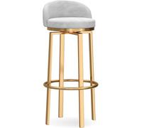 IUokLU Swivel Bar Stools Counter Height with Backrest Padded Kitchen Stools for Home Bar/Counters Gold Legs(Pied En Or Blanc-1 PCS)