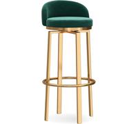 IUokLU Swivel Bar Stools Counter Height with Backrest Padded Kitchen Stools for Home Bar/Counters Gold Legs(Pieds Verts Et Dorés-1 PCS)