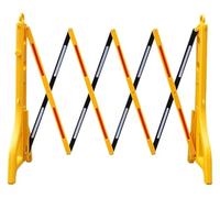 IUokLU Telescopic Traffic Fence Folding Portable Scissor Gate,Barricade gateExpandable Barricade, Expandable Mobile Barricade, Portable Water Filled Expanding Barrier Gate, Outd（Yellow-250x96cm/4pcs）