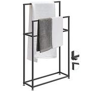 IUokLU Towel Rails Towel Rail Matte Freestanding Bathroom Towel Racks,Metal Towel Holder Stand,Tier Shower Organizer Rails for Bathroom,Indoor,Outdoor Use/75 X 20 X 110Cm