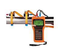 IUokLU Ultrasonic Water Flowmeter Clamp-On Sensor Portable Digital Liquid Flow Meter for Water Pipes RS232 Handheld Accurate Measurements