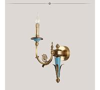 IUokLU Wall Lamps Country Wall Fitting Simple French Living Room Aisle Lamp All Copper Villa Corridor Stair Wall Lampfor Bedroom Entryway Dining Room Girls,A