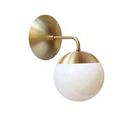 IUokLU Wall Lamps Modern Copper Glass Ball Wall Lamp Magic Bean Globe Molecular Brass Wall Light Sconce Wrought Iron Personality Creative Lighting Wall Lamp for,