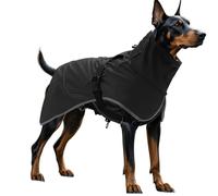 IUOUTG Adjustable Waterproof Dog Raincoat, Lightweight Reflective Pet Rain Jacket, Breathable Full-Body Coverage Dry Suit for Large Dogs Outdoor