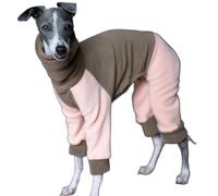 IUOUTG Dog Pajamas Winter Coat, Warm Fleece Pullover Onesies Clothes for Italian Greyhound, Soft Full Body Dog Jacket Jumpsuits for Cold Weather Outdoor Wearing
