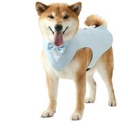 IUOUTG Dog Tuxedo Suit for Weddings & Party, Gentle Dogs Groom Suit with Removable Bowtie Formal Collar Pet Birthday Outfit for Dress Up