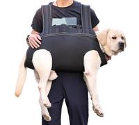 IUOUTG Extra Large Dog Lift Harness Adjustable Full Body Emergency Backpack Pet Legs Support & Rehabilitation Sling Carrier with Handle, Reflective Lifting Straps Carrier for Elderly Dogs