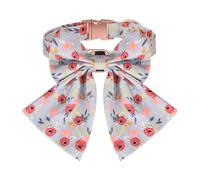 IUOUTG Fancy Dog Collars for Female Dogs Unique Sailor Bow with Quick Release Buckle Adjustable Pet Collar for Small Medium Large Dogs