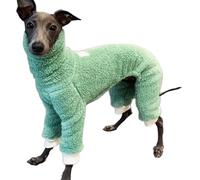 IUOUTG Fashion Luxury Whippet Winter Dog Coat, Warm Fleece Turtleneck Jumpsuits Onesies for Greyhounds & Whippets, Soft Pet Clothing Dog Pyjamas for Medium Dogs
