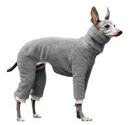 IUOUTG Fashion Turtleneck Winter Dog Warm Coat, Fleece Whippet Dog Jumpsuit Thick Warm Pet Pullover Sweaters Onesies for Italian Greyhound