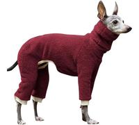 IUOUTG Fashion Turtleneck Winter Dog Warm Coat, Fleece Whippet Dog Jumpsuit Thick Warm Pet Pullover Sweaters Onesies for Italian Greyhound