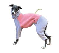 IUOUTG Full Body Greyhound Onesies Pajamas,Winter Dog Jumpsuit With Four Legs & Long Sleeve Fleece Turtleneck Whippet Warm Coats Jackets