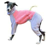 IUOUTG Italian Greyhound Winter Coat, Thermal Fleece Dog Jumpsuit, Soft Long Sleeve Dog Pajamas Pjs Whippets Windproof Coat for Indoor Outdoor