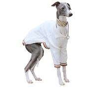 IUOUTG Knitted Greyhound Dog Sweater Coat Winter Warm Cozy & Soft 2 Legs Whippet Jumper With Button, Long Sleeves Polo Collar Sweatshirt Clothes For Italian Greyhound