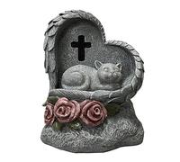 IUOUTG Pet Memorial Stone Cat Dog Solar Grave Markers Waterproof Garden Monument Outdoor Decoration Loss Of Pet Sympathy Souvenir
