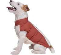 IUOUTG Small Dog Winter Coat, Windproof Warm Dogs Jacket with Leash Hole & Zipper Reflective Thicken Puppy Coat for Cold Weather