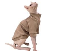 IUOUTG Sphynx Cat Sweater, Warm Cotton Pet Turtleneck Shirt for Hairless Cats, Soft Breathable Winter Pet Pajamas Apparel for Autumn & Winter