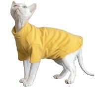 IUOUTG Sphynx Cat Winter Clothes, Warm Fleece Turtleneck Pullover Shirt for Hairless Cats, Soft Pet Apparel for Kitten And Puppy