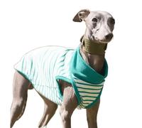 IUOUTG Stripe Cotton T-Shirt for Italian Greyhound, Breathable Thin Pet Vest, Dog Summer Sleeveless Sport Vest for Whippets Dogs