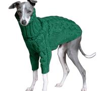 IUOUTG Thermal Knit Dog Sweater for Italian Greyhounds, Winter Warm Turtleneck Pullover Onesie, Soft Large Dog Warm Clothes for Whippets