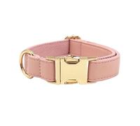 IUOUTG Unique Leather Dog Collars Interior Soft and Durable Polyester Webbing Puppy Collar Stylish Adjustable Heavy Doggy Collar for Small Medium Large Dogs