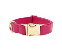 IUOUTG Unique Leather Dog Collars Interior Soft and Durable Polyester Webbing Puppy Collar Stylish Adjustable Heavy Doggy Collar for Small Medium Large Dogs