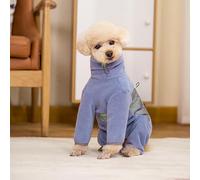 IUOUTG Winter Dog Coats For Small Dogs Lightweight Warm Fleece Turtleneck Pullover Dog Onesise Pajamas Bodysuit With Double D-Ring & Four Legged Long Sleeves Jumpsuit For Cold Weather