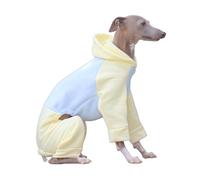 IUOUTG Winter Greyhound Hoodie Onesies Cold Weather Full Body Dog Coat With Four Legs Neck Warm Fleece Whippet Dog Pajamas