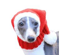 IUOUTG Winter Hats for Dogs, Italian Greyhound Warm Knitted Hat with Pompom, Pet Neck Warmer In Cold Weather for Small Medium Large Breeds