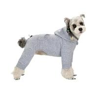 IUOUTG Winter Warm Dog Hoodie Sweatshirts Jumpsuit Fashion Soft Fleece Pullover Full Body Puppy Coat Onesie With D-Ring & Pocket For Small Medium Dogs