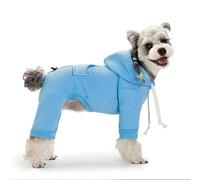 IUOUTG Winter Warm Dog Hoodie Sweatshirts Jumpsuit Fashion Soft Fleece Pullover Full Body Puppy Coat Onesie With D-Ring & Pocket For Small Medium Dogs