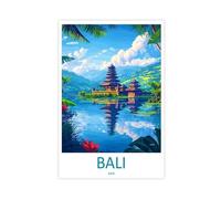 IUOYTTU Bali Travel Indonesia Art Island Canvas Poster Wall Art Decor Print Picture Paintings for Living Room Bedroom Decoration 12x18inch(30x45cm)