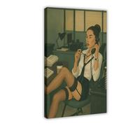 IUOYTTU Boss Lady Office Art - Retro Femme Fatale Canvas Poster Bedroom Decor Landscape Office Room Decor Gift 24x36inch(60x90cm)