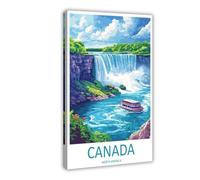 IUOYTTU Canada Travel Poster North America Art Maple Canvas Poster Wall Art Decor Print Picture Paintings for Living Room Bedroom Decoration 24x36inch(60x90cm)